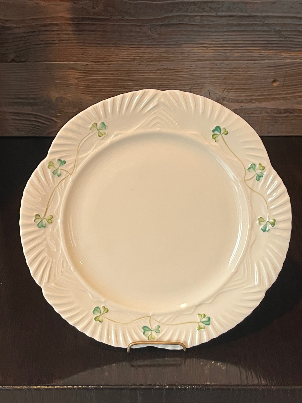 NIB Belleek Pottery Porcelain Salad Plate